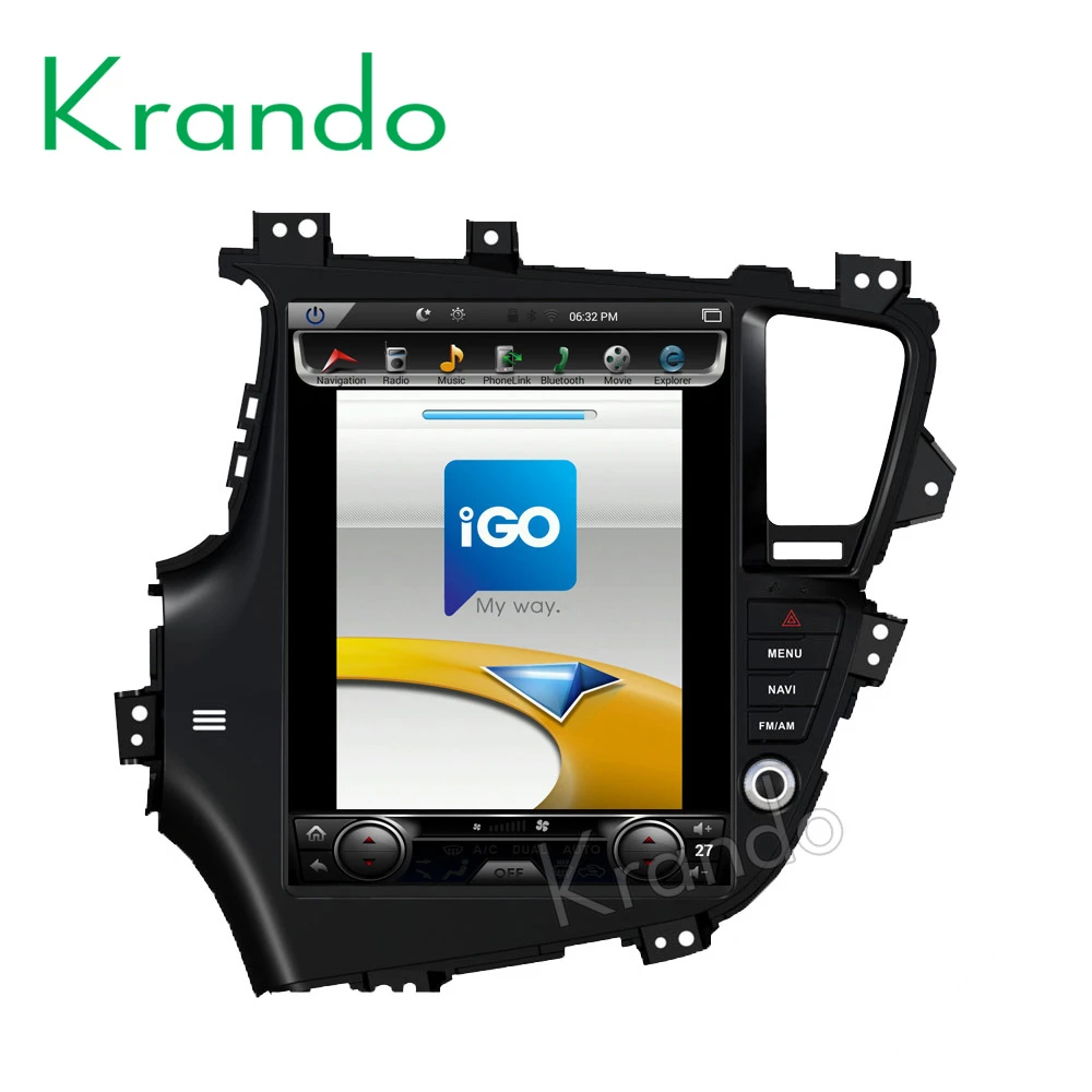 Krando Android 7,1 10," вертикальный экран Автомобильный мультимедийный плеер gps для KIA K5 навигационная система развлечений стерео аудио BT