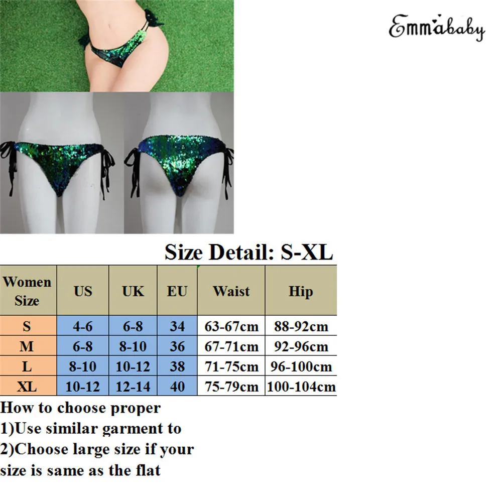 2 шт. женские пайетки сексуальные с низкой талией ремень бикини блестки нижние брюки нижнее белье трусы трусики разделяют