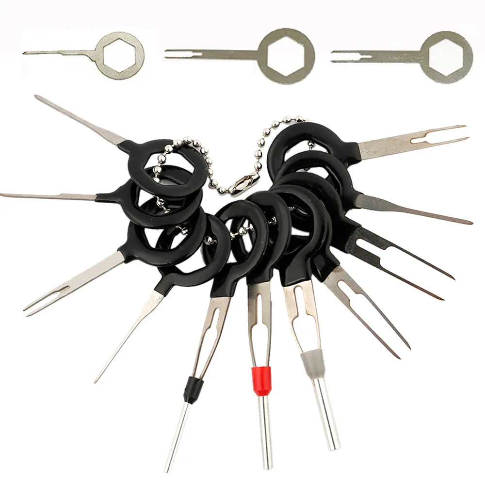 

14Pcs Car Wire Terminal Removal Tool Release Extractor Puller Wiring Connector Pin Back Needle Remove Tool Set 11.8
