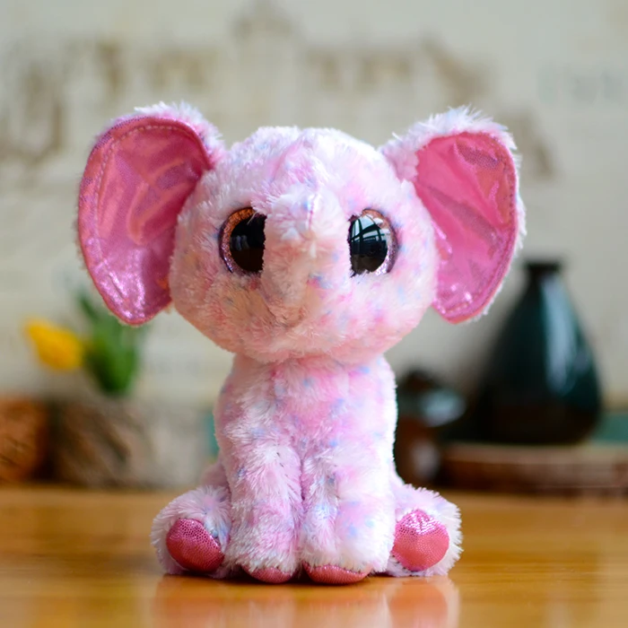 Ty Big Eyes Beanie Boos Kids Plush Toys Pink Speckled Elephant Girl Boys Gifts Kawaii Stuffed Animals Dolls Cute Baby Hobbies Ty Big Eyes Beanie Boos Kids Plush Toys Pink Speckled Elephant Girl Boys Gifts Kawaii Stuffed Animals Dolls Cute Baby Hobbies