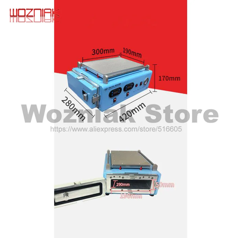 New 968C Bulit-in compressor vacuum pump LCD Screen Separate OCA Autoclave Bubble Remove Machine fo