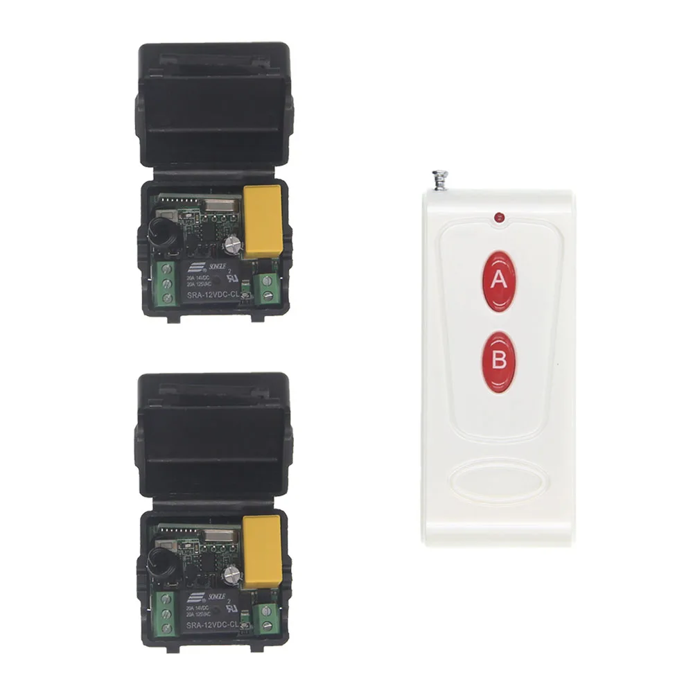 

1000m Mini AC 220V 1CH 1 CH 10A RF Wireless Remote Control Switch System 2CH Transmitter For Acess Door LED Strips Light