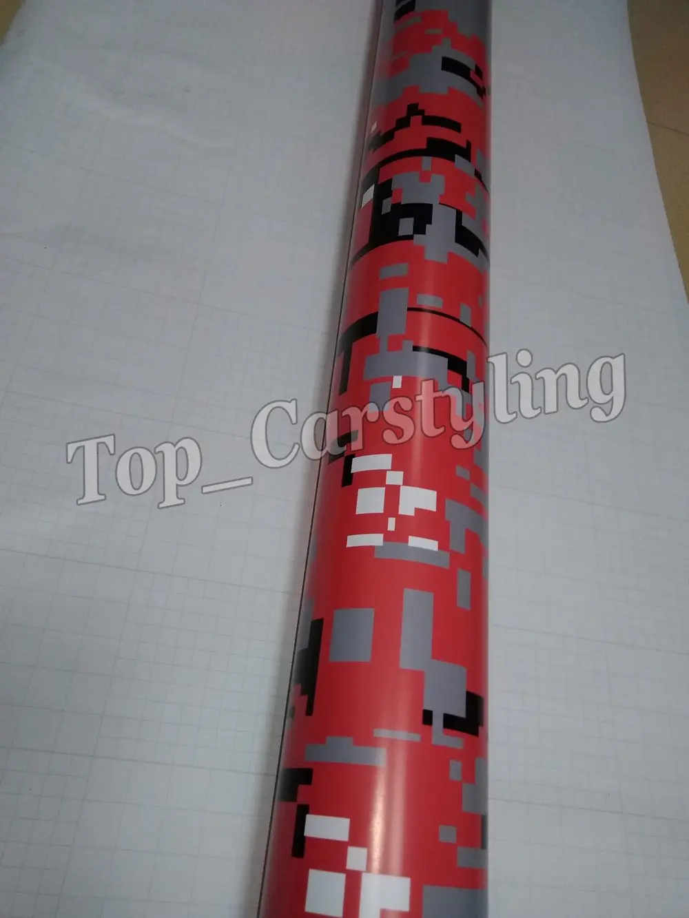 red camouflage vinyl car styling digital camo Vinyl66 (3)