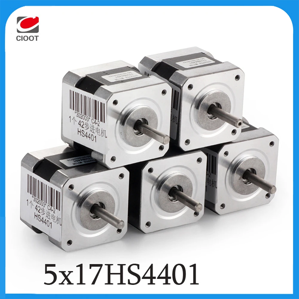 5pcs 4 lead Nema17 Stepper Motor 42BYGH 1 7A NEMA17stepper motor for font b 3D b