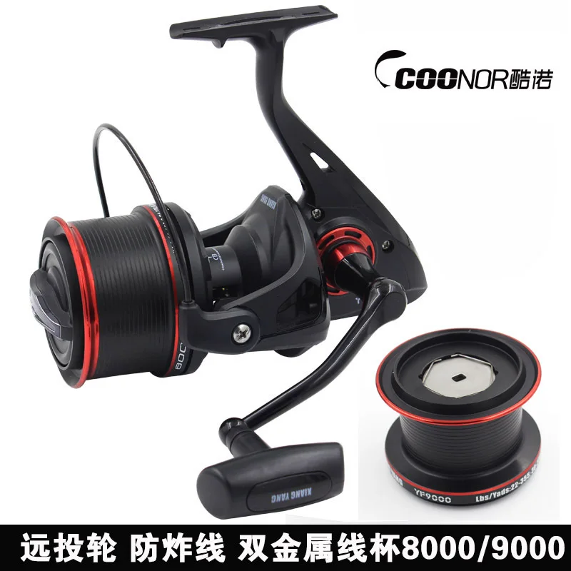 

Fishing reel YF 8000+9000 Two Spools 11BB Long Shot Wheel Fishing Reel Boat Fishing Salte Water Carp Fishing KCN8000 10000 12000