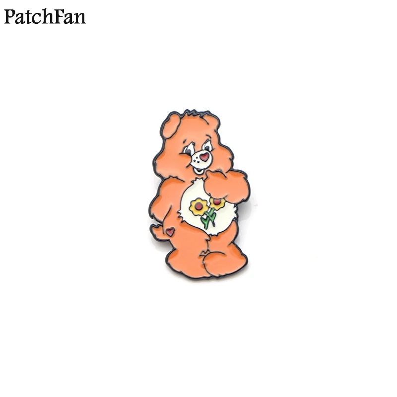 4 20 шт./лот patchfan медведя цинковый со смешными героями из мультфильмов шпильки рюкзак одежда броши для мужчин и женщин шляпа Декоративные значки медали A1107 - Color: 4