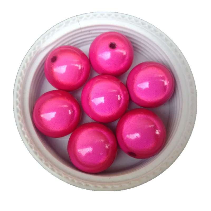 

Free Shipping 120PCS/Lot 20MM Bright Hot Pink Color Acrylic Miracle Beads Wholesale Chunky Round Gumball Necklace Bracelet Beads
