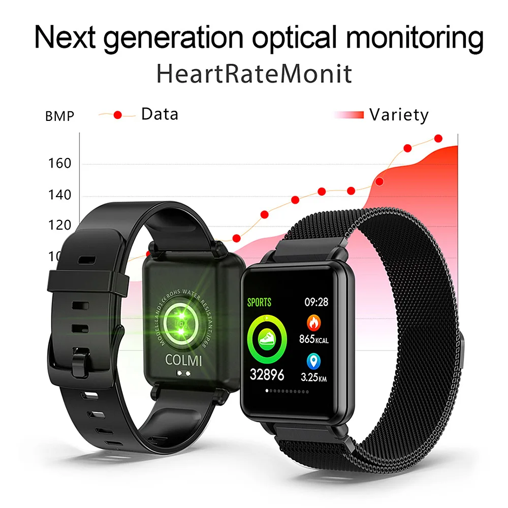Colme de tierra 1 PANTALLA TÁCTIL reloj inteligente IP68 impermeable Bluetooth Deporte fitness tracker hombres reloj inteligente para IOS Android Teléfono - 5