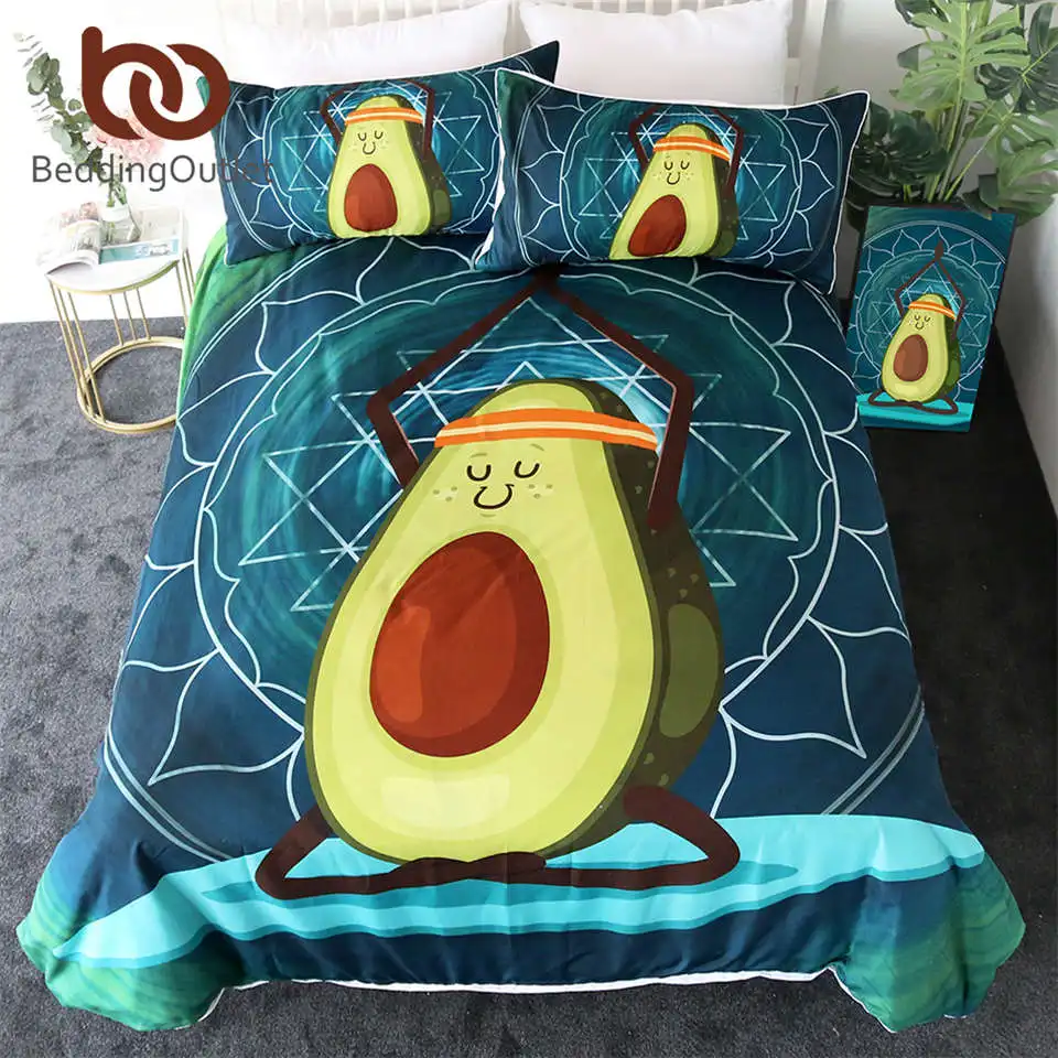 BeddingOutlet мультяшный Комплект постельного белья для детей пододеяльник с авокадо