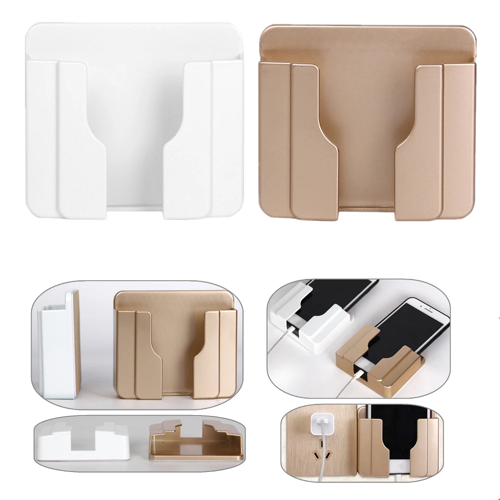 

1 PC Wall-Mounted Mobile Phone Charging Stand Wall-Mounted Charger Storage Box Mobile Phone Charging Stand For Any Mobile Phone