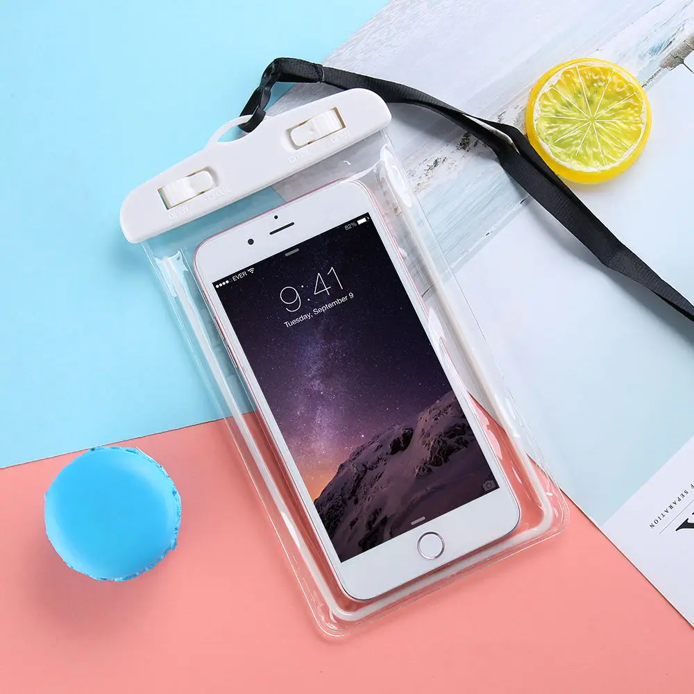 White RAXFLY, водонепроницаемый чехол для телефона для iPhone, samsung, huawei, для 4-6,3 дюймов, герметичный, подводный чехол, сумка для плавания, чехол для телефона - Цвет: White