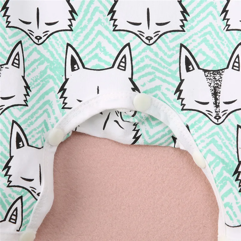 Infantil ropa de bebé de dibujos animados impresión del gato Fox 2 Color Romper 2 Unid Bebe niños ropa Infantil ropa de bebé de dibujos animados impresión del gato Fox 2 Color Romper 2 Unid Bebe niños ropa