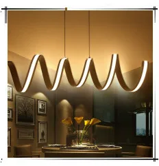 Коричневый/белый современный светодиодный потолочный светильник для гостиной, спальни, Потолочная установка, алюминиевая люстра, осветительная арматура