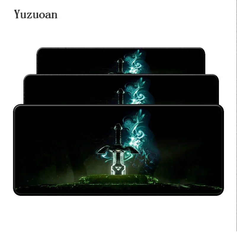 

Yuzuoan 900*400*3MM Speed Mat The Legend of Zelda Customized Large Lock Edge Mouse Pad Computer Notebook Non-Slip Desk Cup Mat