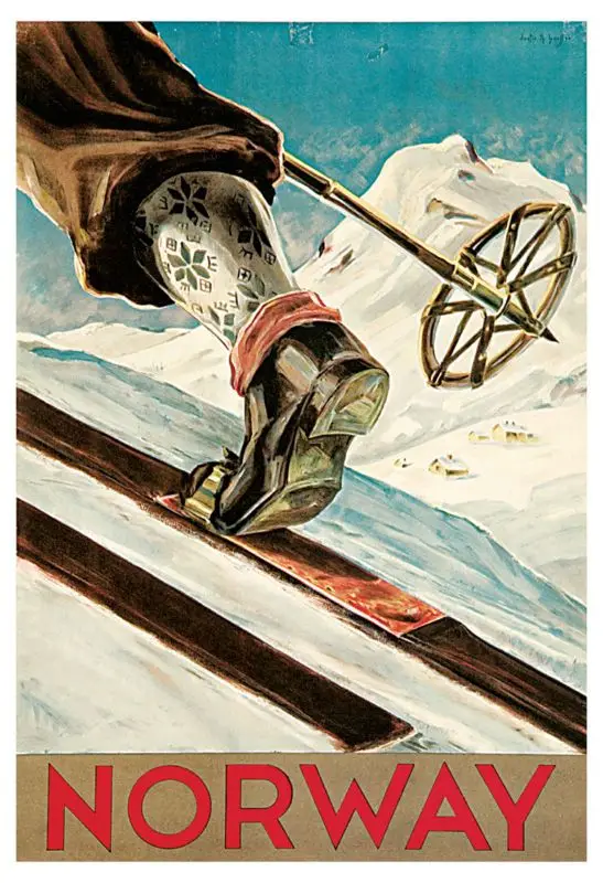 Лыжные путешествия лыжные вечерние рекламные ретро старинный крафт плакат декоративный DIY настенный холст стикер домашний бар плакаты украшения