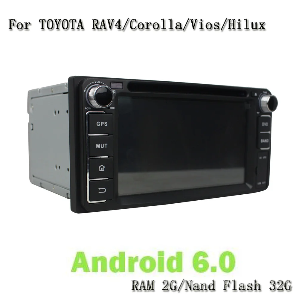 Android 6.0 Автомобильный DVD Video Player GPS Мультимедиа Для Toyota RAV4 Corolla Vios Hilux Terios Land Cruiser Prado