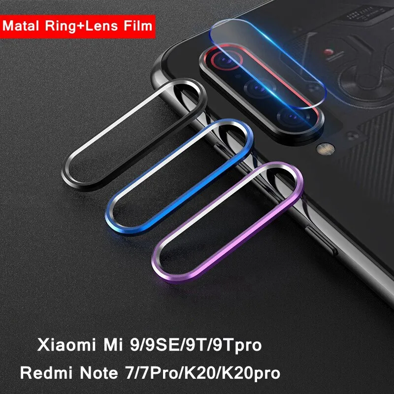 

Camera Lens Film Ring For Xiaomi Mi 9 SE 9SE 9T Pro Screen Protector Glas Camera Metal Ring Cover On Xiomi Redmi Note 7 K20 Pro