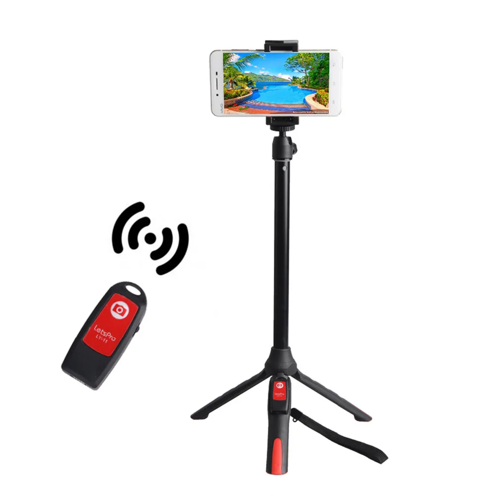 Tripod Selfie Stick For iPhone X Xs 6 6S Xiaomi Huawei Samsung Monopod bluetooth Gopro hero 6 7