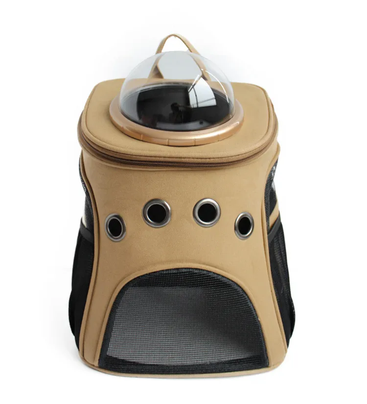 Hot Sale Breathable Cats Carriers Small Dog Outdoor Portable Backpacks Canvas Bag with Transparent Cover Droppshipping (10)