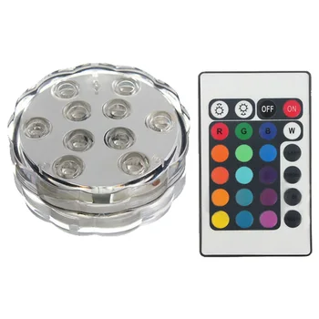 

BIFI-10 LED RGB Multi Color Aqua Submersible Base Candle Light Up Lamp + Remote