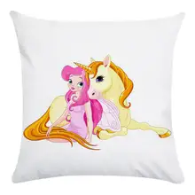  Cartoon Style Unicorn Patterns Cotton Polyester Cushion Cover Creative Throw Pillows Home Car Sofa Decorative Pillow Case CR076 