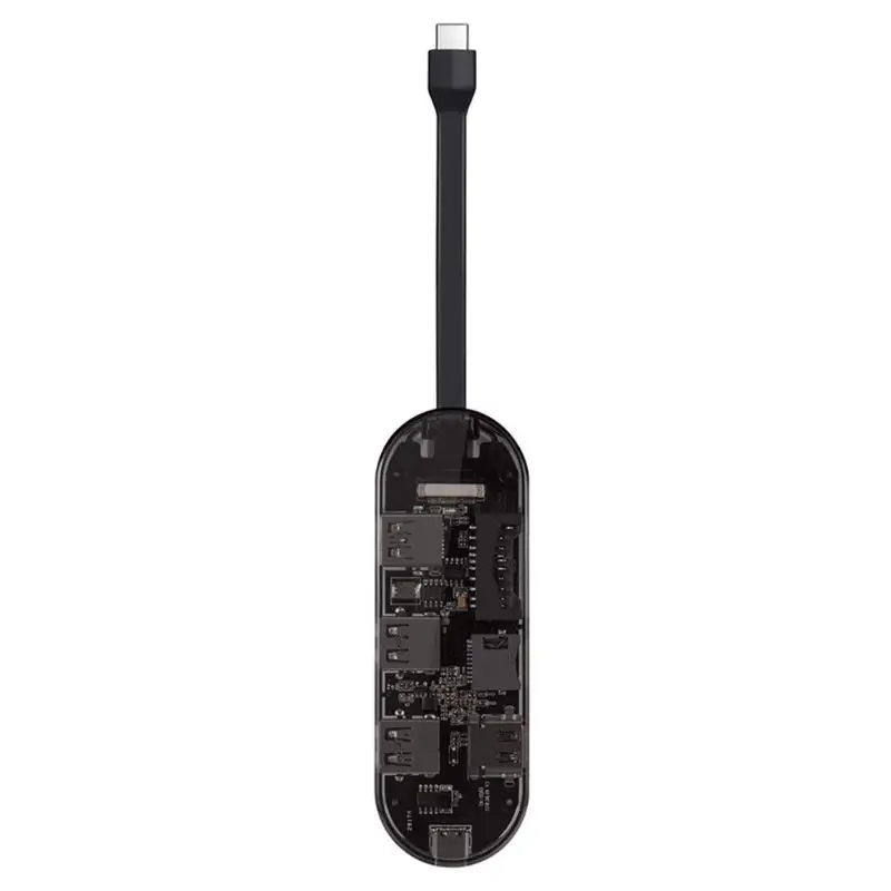Универсальный 7 в 1 USB type-c адаптер с 4 K USB C к HDMI USB-C PD Micro SD карты памяти конвертер USB для 3,0/2,0/1,0 для ПК/ноутбука