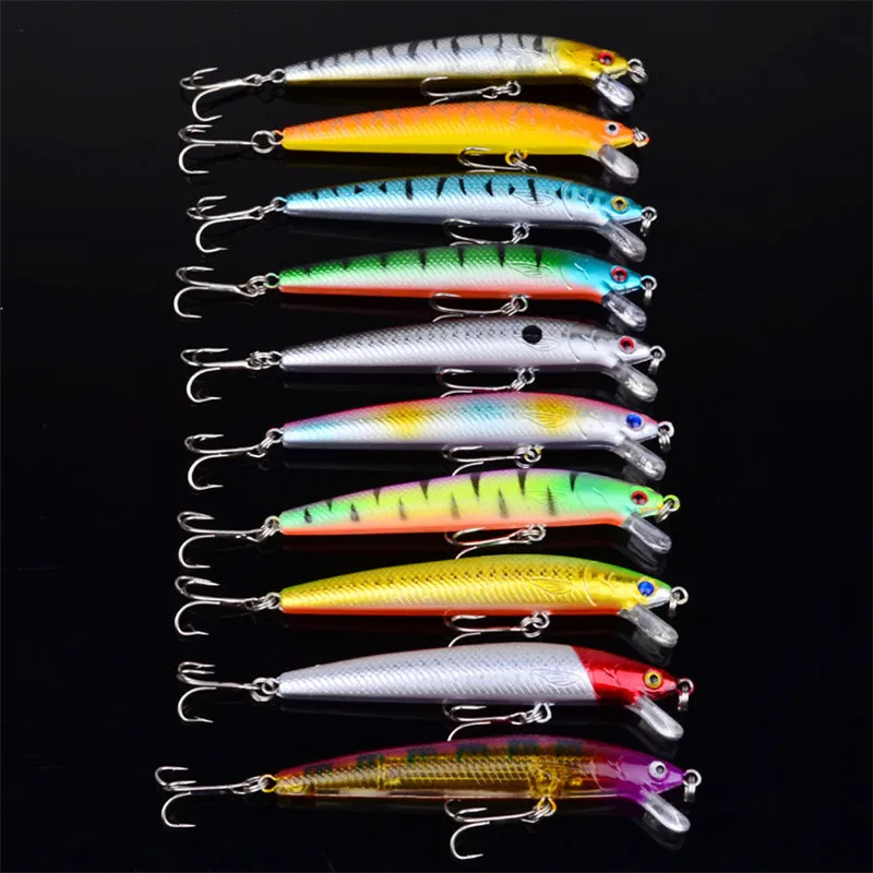 10Color Fishing Lure Bait Minnow Hard Fihsing Lure Skires Crankbait Sea