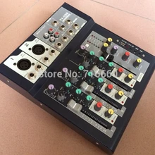 F4-USB мини аудио микшерный пульт с USB, встроенный процессор эффектов, 4 канальный микшер звуковая консоль 48v блок питания