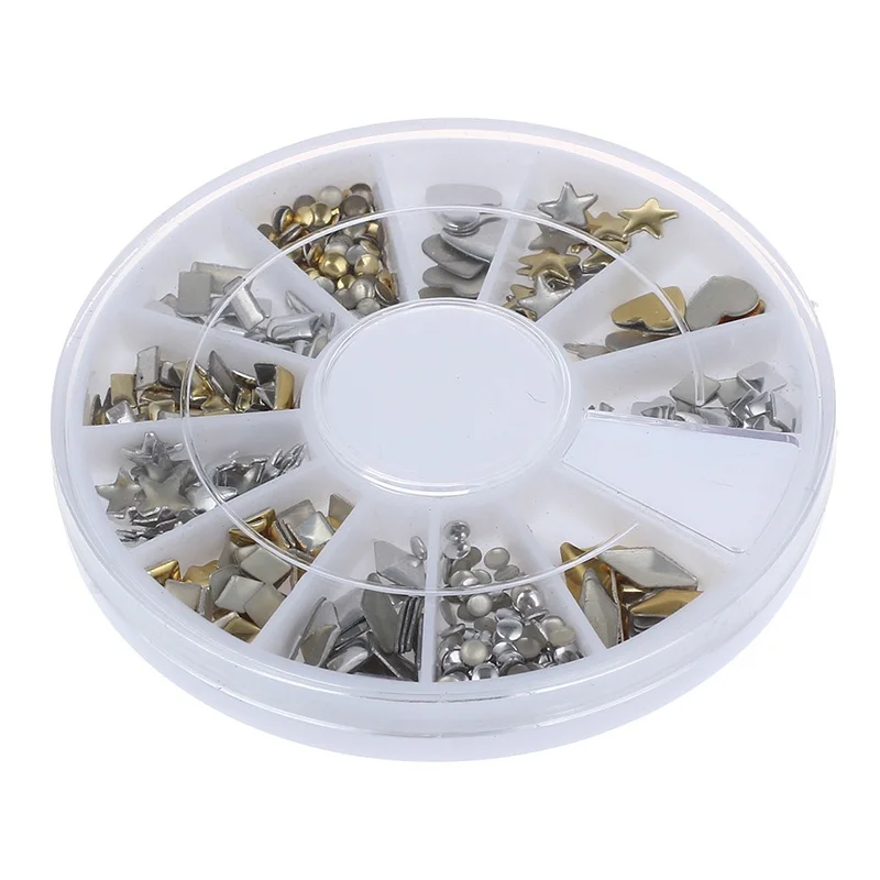 

Alloy Rhinestone Bow Tie Nail Art Slices DIY Decorations Silver+Gold