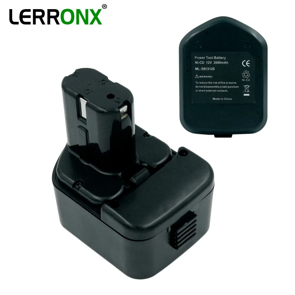 

LERRONX 12V 2000mAh Ni-CD replacement rechargeable battery for Hitachi Power Tool nicd bateria EB1212S EB1214S EB1220HS EB1230X
