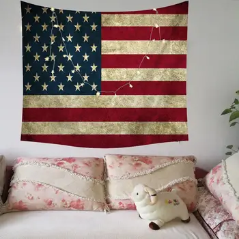 

American Independence Day Tapestry 150*130cm Polyester+ABS Light string Tapestry home decoration accessories mandala