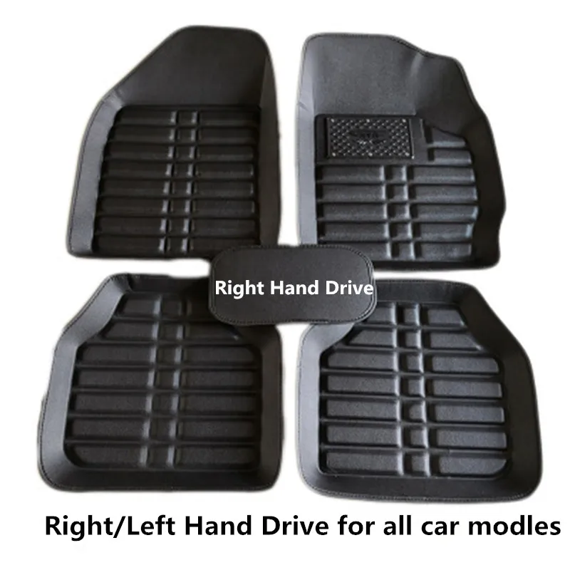 Right/left hand drive Universal car floor mats for SEAT LEON Ibiza Arona Ateca Cordoba Toledo Marbella Terra RONDA car-styling - Название цвета: black right
