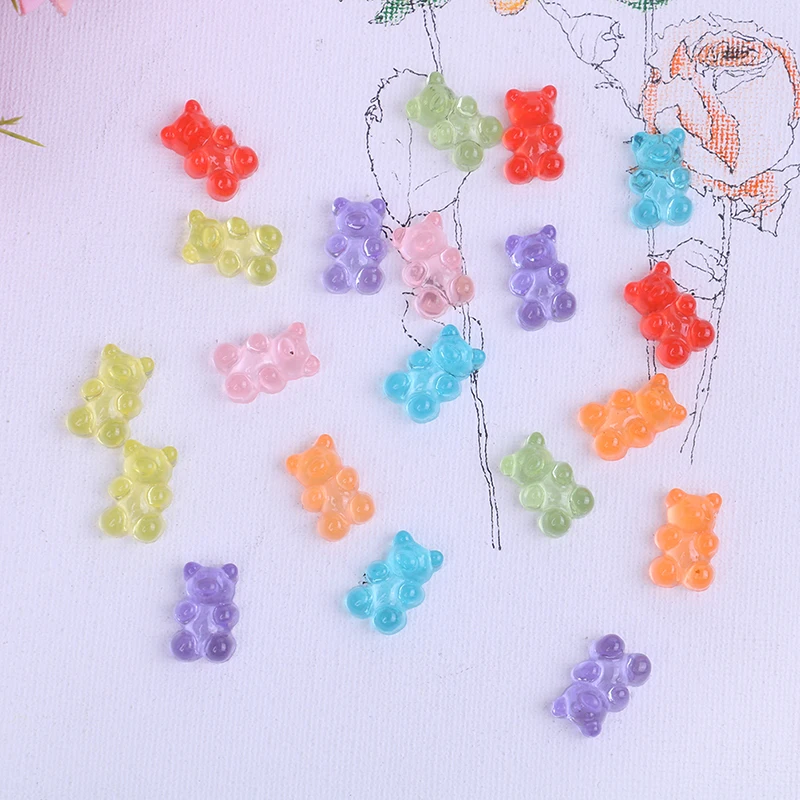 

10Pcs Simulated Bear Candy Polymer Slime Box Toy For Children Charms Lizun Modeling Clay DIY Kit Accessories Kids Plasticin Gift