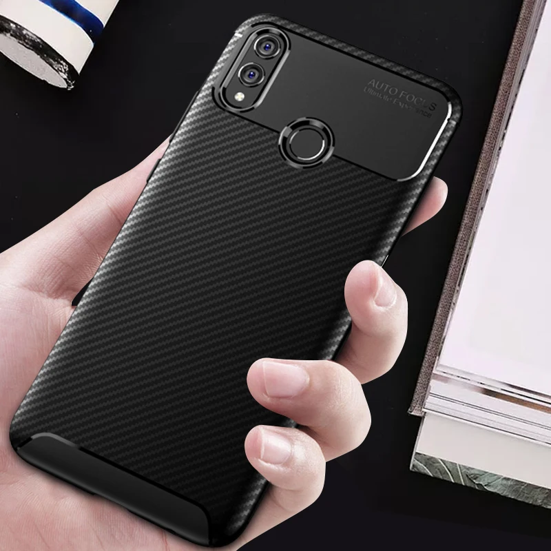 

Luxury Carbon Fiber Phone Case For Huawei Honor 8X 10 9 Lite Mate 20 Pro P20 Lite P20 Pro Nova 3 3i Soft Silicone TPU Back Cover