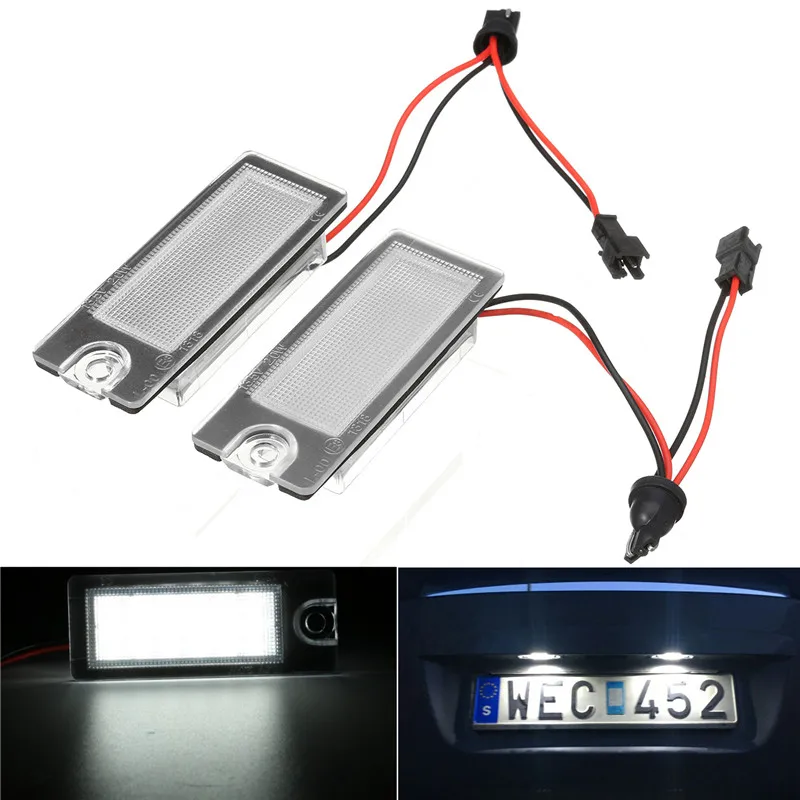 SVALID ABS Plastic 13.5V 1 Pair Rear Licence Number Plate LED Light White For Volvo V70 CX70 S60 S80 XC90 E-marked | Автомобили и