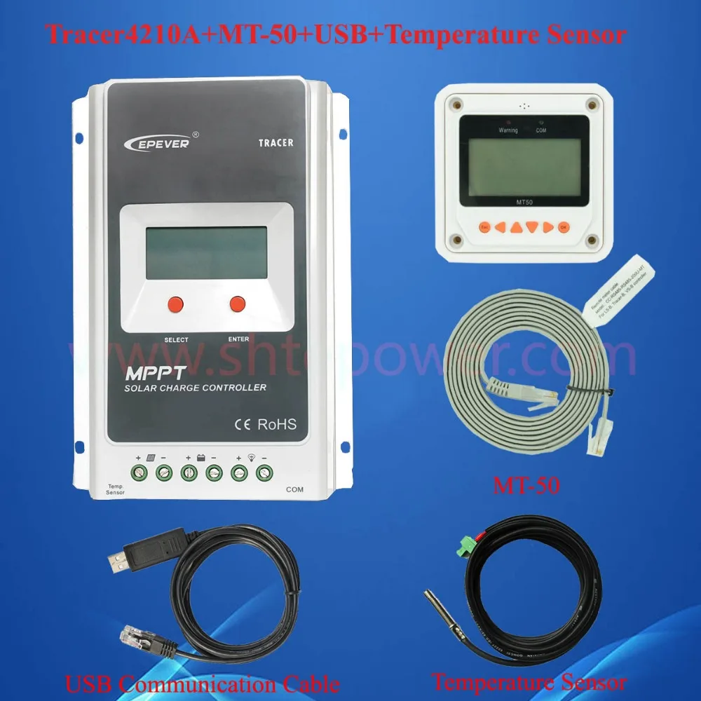 

mppt control 40 amp 12v 24 volt solar panel controller with USB and sensor