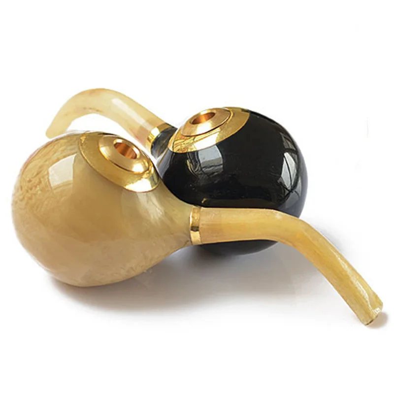 2017 Hot Sale 11cm Delicate Ox Horn Tobacco Pipes Cheap Fashion Smoking