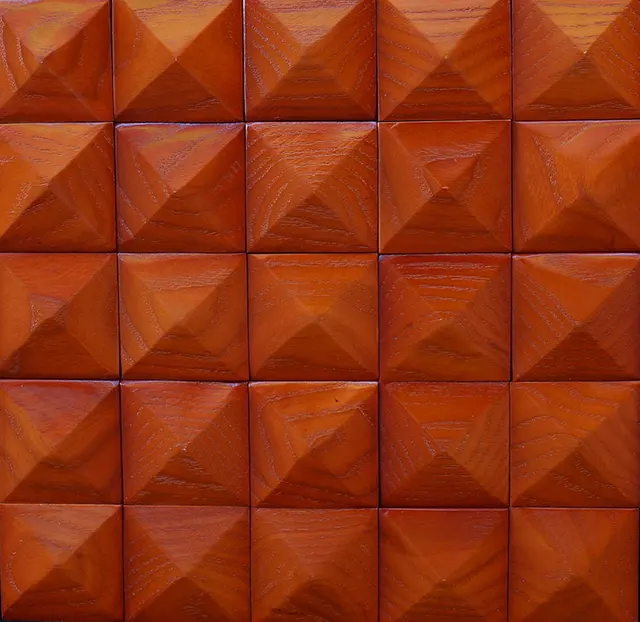 Rojo mosaico de azulejos baldosas de pared piso de madera natural de