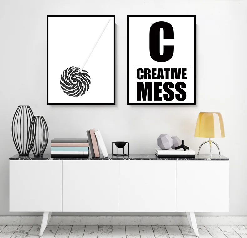 الحديثة بسيطة الفن خطابات الأسود والأبيض الديكور اللوحة مكتب غرفة نوم اللوحة أريكة حائط الخلفية اللوحة لا الإطار