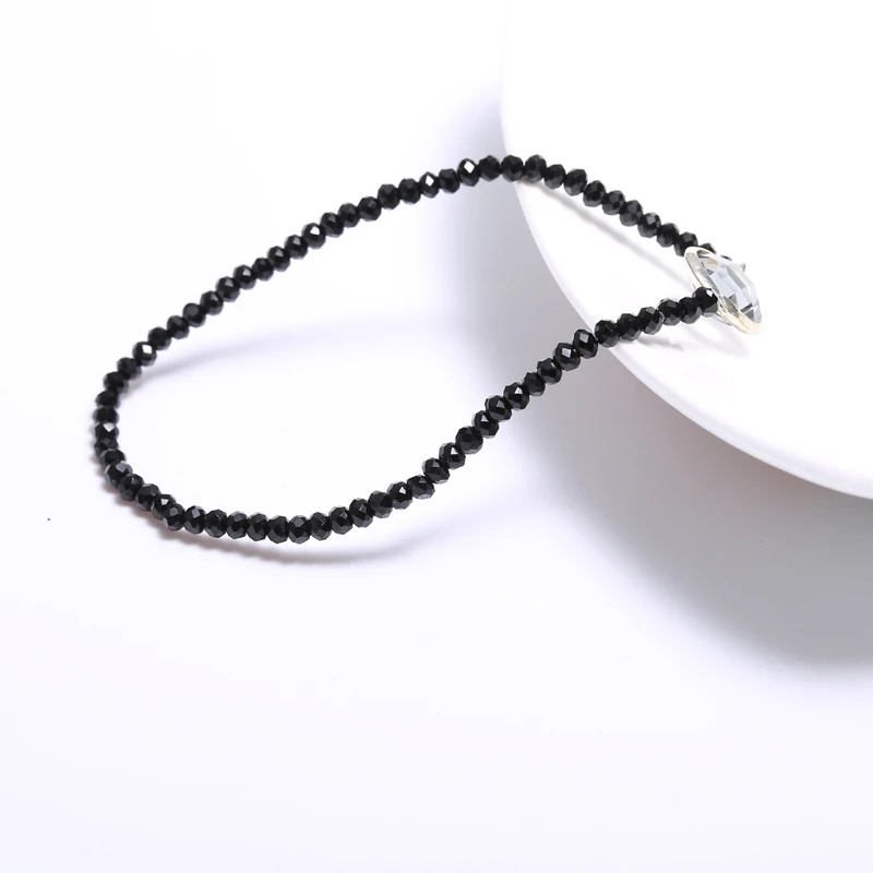 Grey Black Crystal Bracelet Best Holiday Bracelets for Girls, Summer Geometric Jewelry