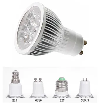 

6pcs/lot GU10 LED Light Bulb Spotlight 3W Spotlight MR16 12V 4W Daylight Recessed Lighting Fixture GU10 E27 E14 Warm Cool White