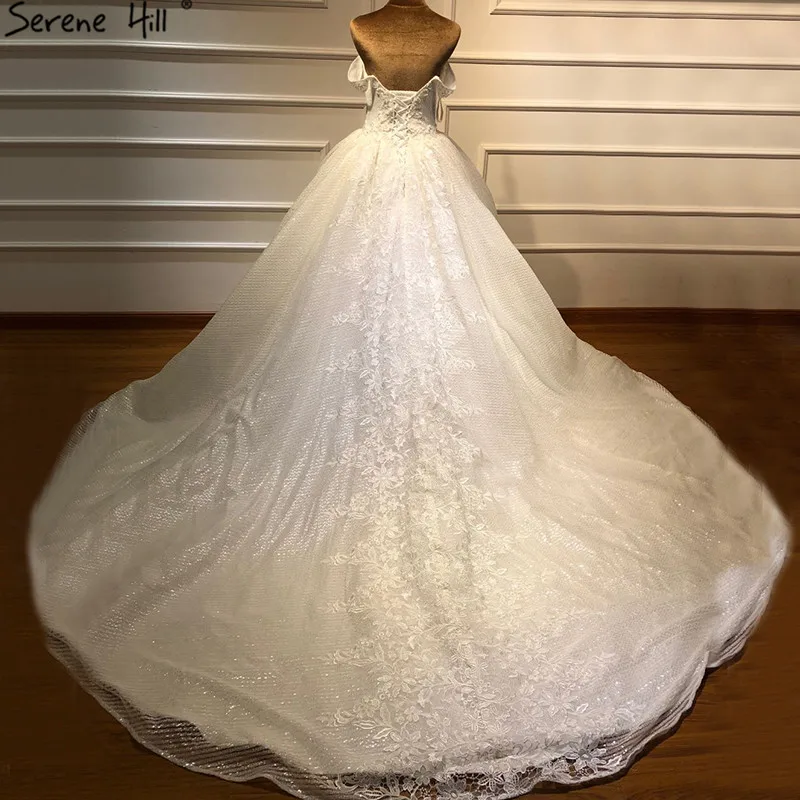 Дубай дизайн белые роскошные винтажные Свадебные платья с открытыми плечами ручной работы свадебное платье с цветами настоящая фотография HA2195