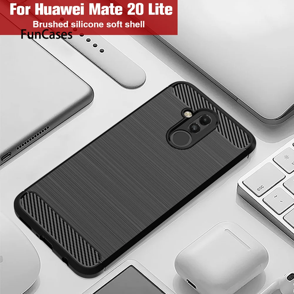 Чехол для телефона huawei Honor 10 силиконовый чехол мягкий углеродного волокна крышка