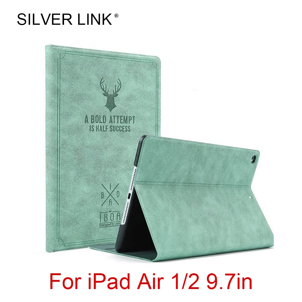 Серебряный силиконовый чехол для iPad Air 1/2 PU искусственная кожа Stander Защитная