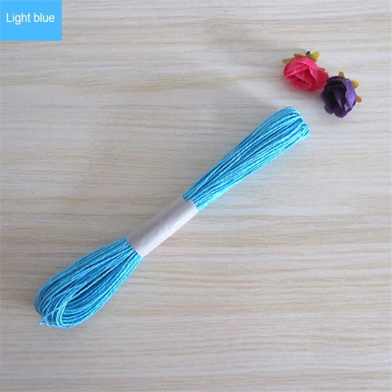light blue Мода ручной плетеная веревка многоцветный случайным творческой ремесла материалы шнур для Diy Картины служащим Artisanat Fourn - Цвет: light blue