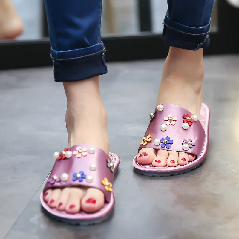 New Colorful Small Flowers Womens House Slippers Female Home Indoor New Colorful Small Flowers Womens House Slippers Female Home Indoor Black Shoes In From On Aliexpress Alibaba Group