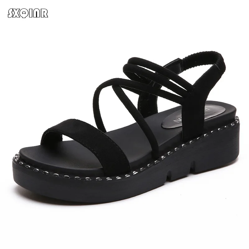 Espadrilles Wedge Women Sandals 2019 Summer Flat with Open Toe Gladiator Sandals Women Casual Women Platform Sandals