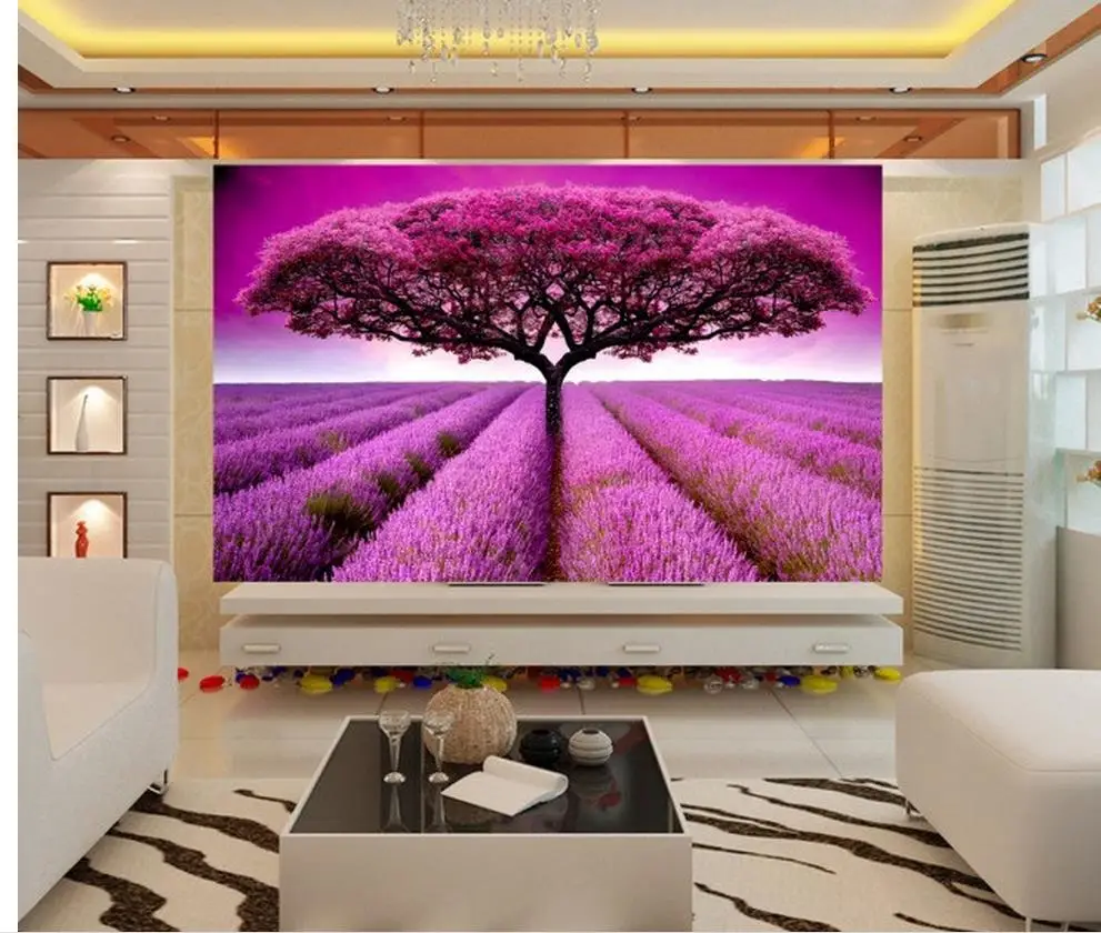 3d風景壁紙ラベンダーガーデン背景壁リビング3d壁紙写真壁壁画壁紙 Living 3d Wallpaper Landscape Wallpaper3d Landscape Wallpaper Aliexpress