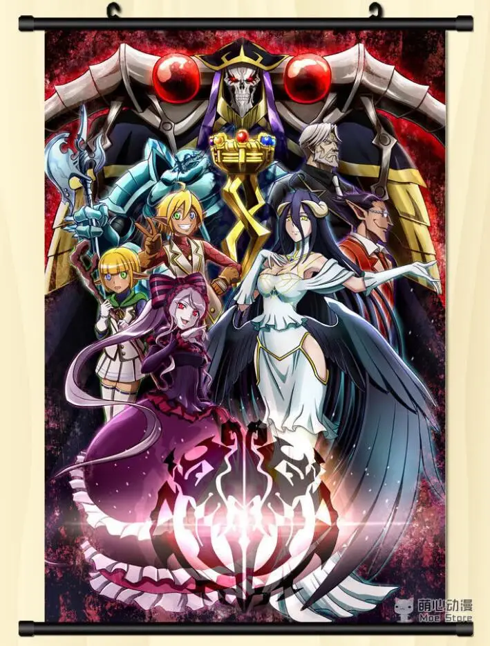 Аниме постер Neu Overlord Ainz Ooal бальное платье аниме прокрутка наклейка на стену