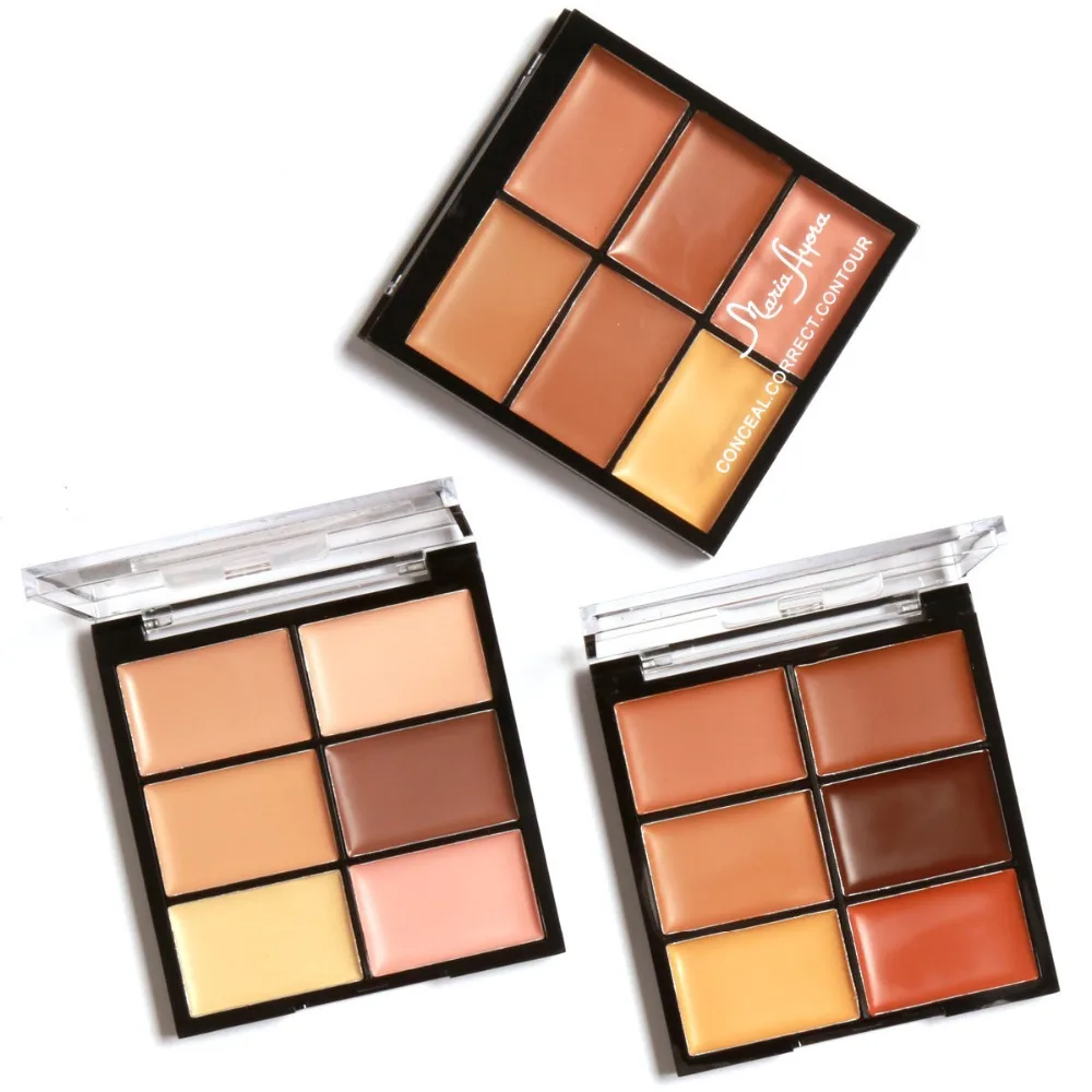 

New Brand Full Coverage Cream Contour Kit Pro 6 Colors Concealer Makeup Palette Concealer Face Primer for all skin types